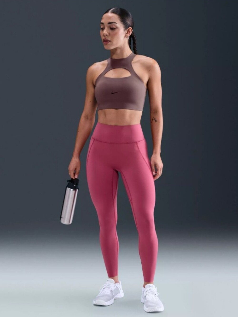 Nike Universa High-Waisted 7/8 Leggings w/no Front Seam in Sweet Beet, NWT